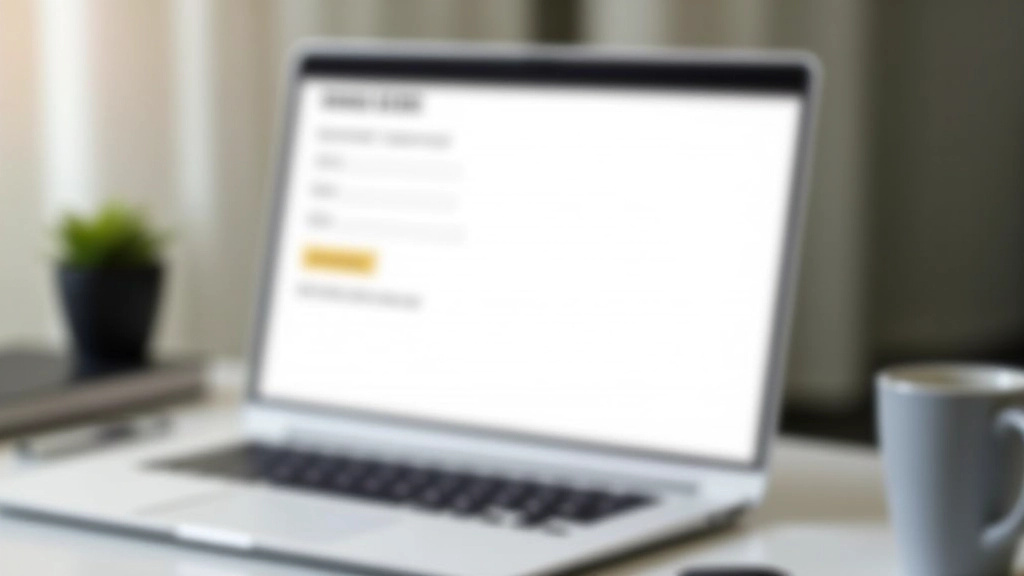 Formulaire avec étiquettes clairement placées au-dessus de champs de texte, interface propre avec bonne hiérarchie visuelle