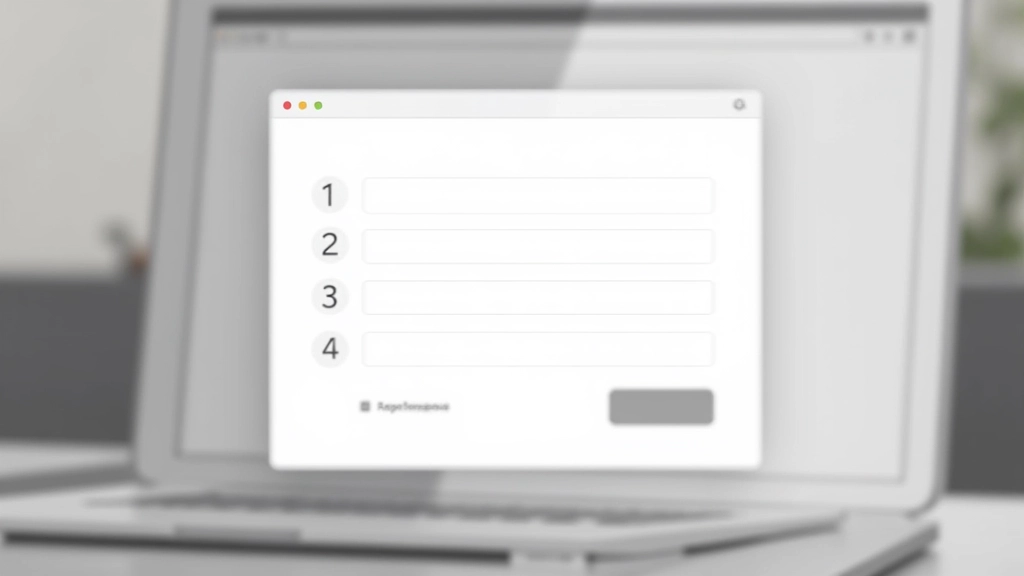 Interface de formulaire multi-étapes affichant trois étapes numérotées avec indicateur de progression, design épuré en gris et blanc